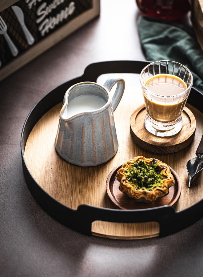 إبريق كريمة سيراميك من YHOJOY، وعاء كريمة بمقبض، إبريق حليب صغير سعة 10 أونصة للقهوة والصلصات والسلطة، رمادي - Image 5